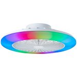 Brilliant Salerno Ventilator Plast Metall Hvit 36W 4700lm - 830-865 CCT+RGB | 485mm - Fjernkontroll Dimbar
