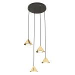 Emibig Pendel Lampe Elit Stål Gull | Egnet for 4x GX53 - Max 10W