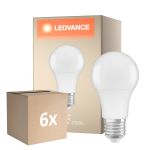 Fordelspakning 6x Ledvance Classic LED E27 Pære matt 8.8W 806lm - 827 ekstra varm hvit | dimbar - erstatter 60W