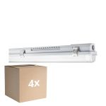 Fordelspakning 4x Ledvance LED Fuktighetstett Armatur MT Gen 3 IP65 | Egnet for 1x150cm LED Lysrør