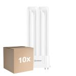 Fordelspakning 10x Ledvance DULUX-F LED 12W - 840 Kald Hvit | 4-Stift - Erstatter 24W