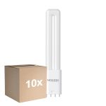 Fordelspakning 10x Noxion Lucent PL-L LED 7.9W 1000lm - 840 Kald Hvit | 4-Stift - Erstatter 18W