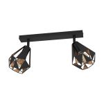 Eglo Taklampe Carlton 7 Stål Svart Kobber | IP20 - Egnet for 2x E27 