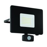 Eglo Veggbelysning Faedo 3 Aluminium Svart 53W 5800lm - 850 Kald Hvit | IP44 - Bevegelsessensor