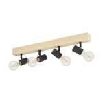 Eglo Taklampe Townshend 3 Tre Stål Svart | IP20 - Egnet for 4x E27 