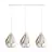 Eglo Pendel Lampe Carlton 1 Stål Hvit Gull | IP20 - Egnet for 3x E27 