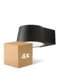 Fordelspakning 4x D'Lite Veggbelysning Lira Svart 7W 600lm 830 Varm Hvit | IP54